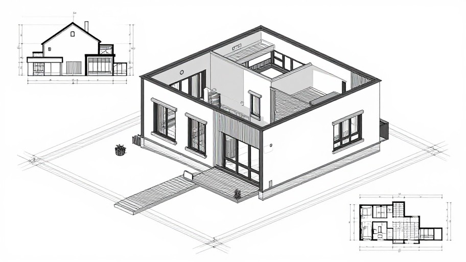 MODERN HOUSE - Isometric View