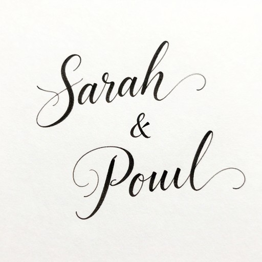 SARAH & PAUL - Flowing Script