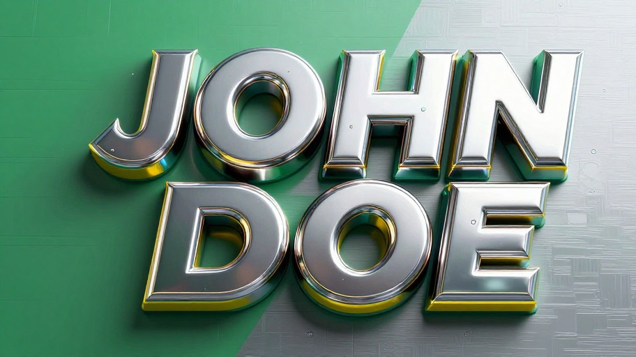 PERSONAL NAME - Metallic Chrome