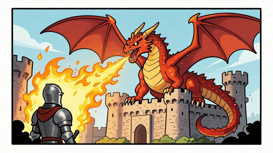 FANTASY DRAGON - Cartoon Strip