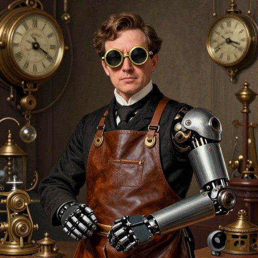 STEAMPUNK INVENTOR - Digital Paint