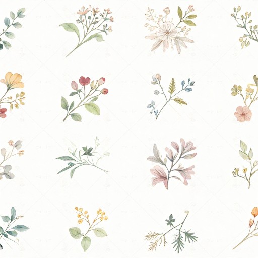 FLORAL GARDEN - Geometric Grid