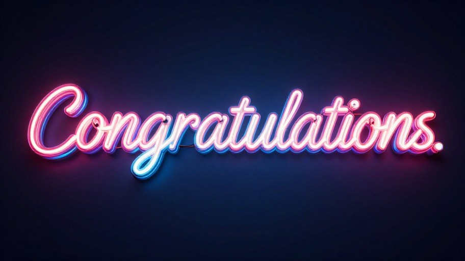 CONGRATULATIONS - Neon Glow