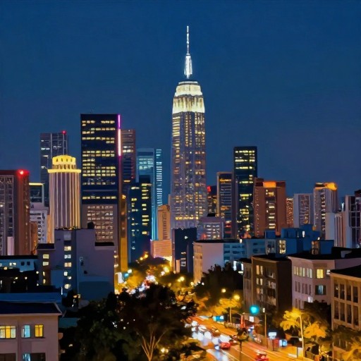 NIGHT SKYLINE - Artistic