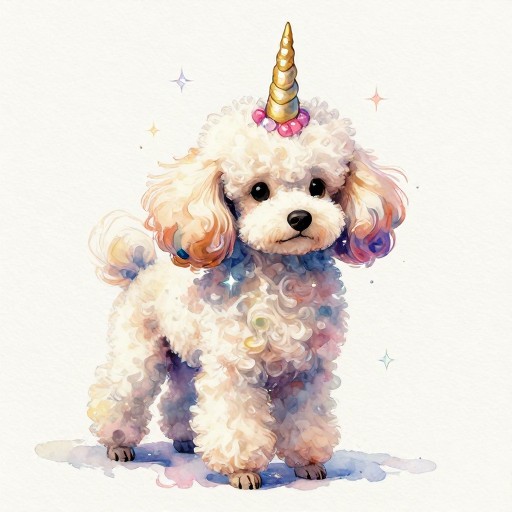 FANTASY POODLE - Watercolor