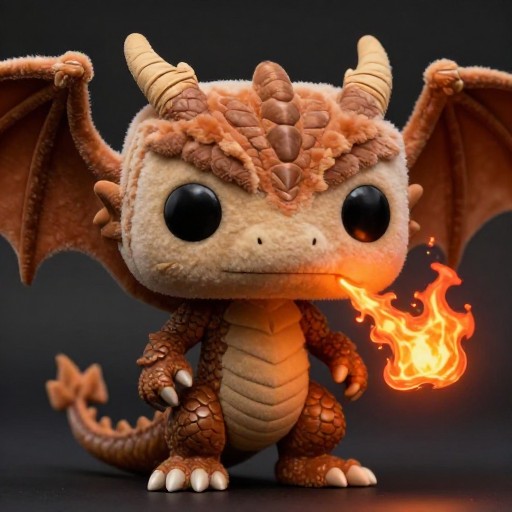 FANTASY DRAGON - Flocked Texture