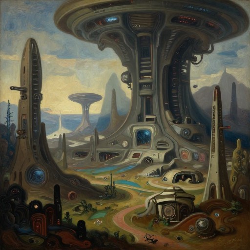 SCI-FI WORLD - Oil Painting