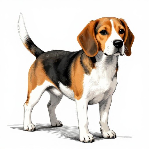 BEAGLE SKETCH - Digital Art