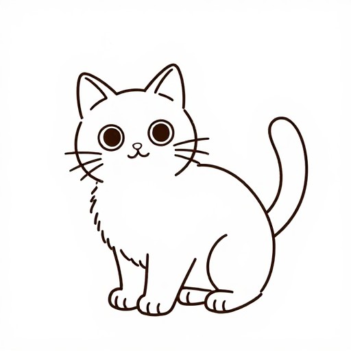 CUTE CAT - Minimal Line