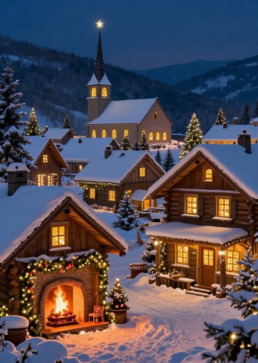 SNOWY VILLAGE - Cozy Cottage