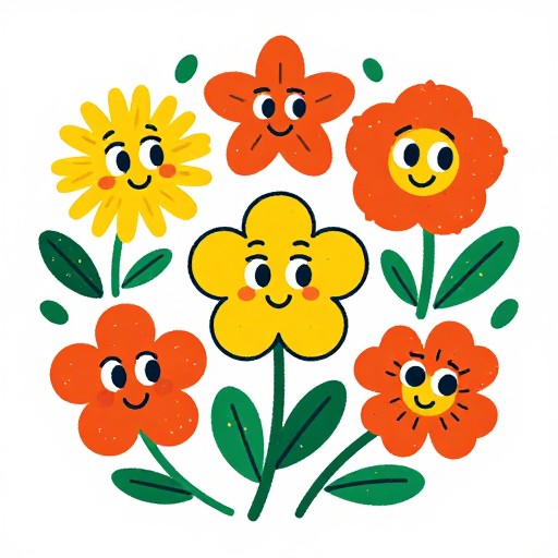 FLORAL BURST - Cartoon