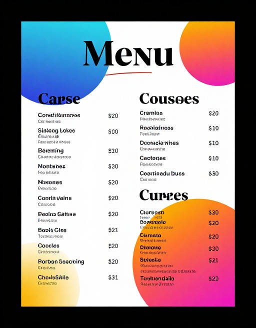 RESTAURANT MENU - Vibrant