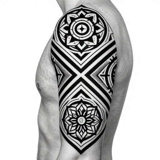 GEOMETRIC SLEEVE - Blackwork