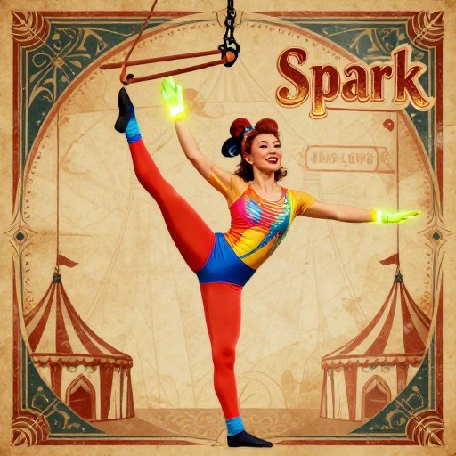 SPARK ACROBAT - Vintage Poster