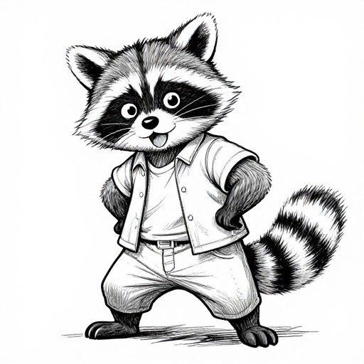 CLEVER RACCOON - Manga Sketch
