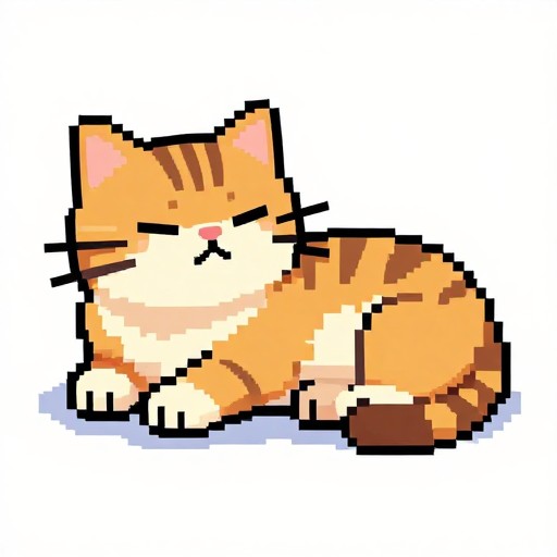 LAZY CAT - Pixel Art