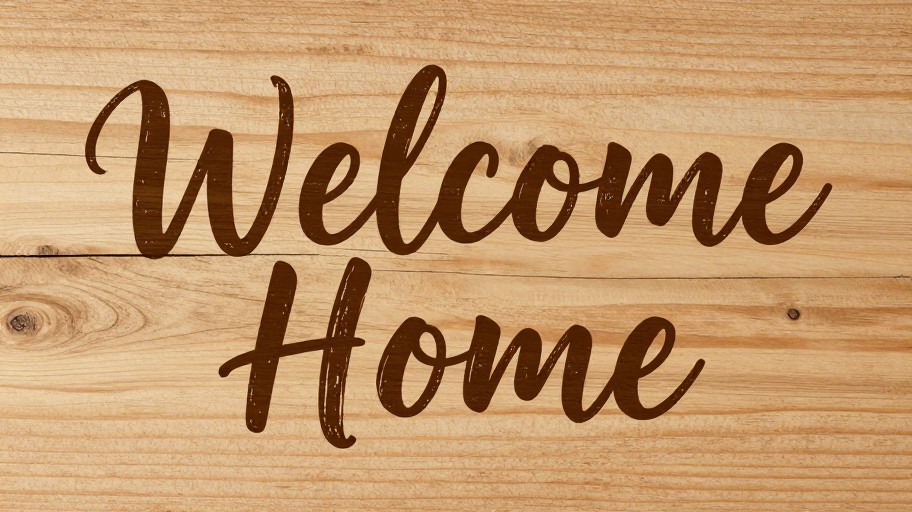 WELCOME SIGN - Handwritten