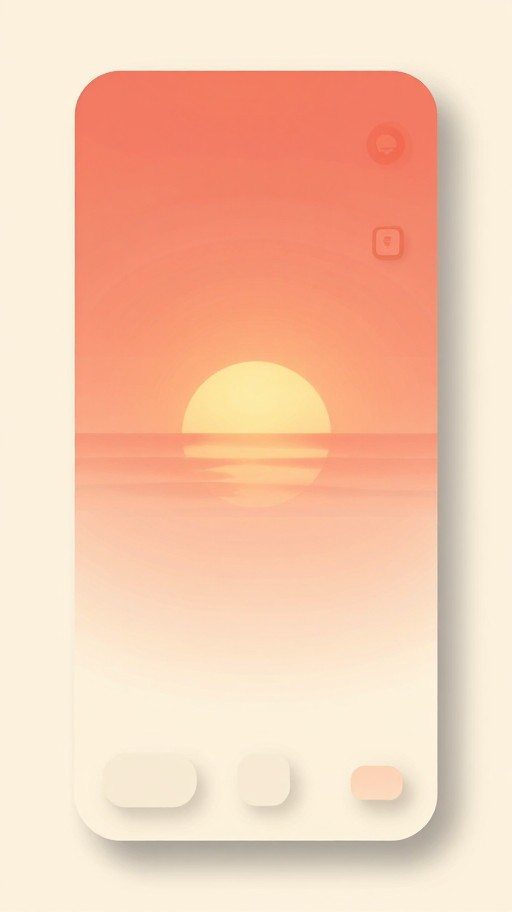 SUNSET WARM - Glass UI