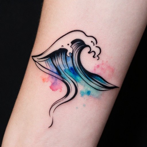 MINIMALIST WAVE - Watercolor