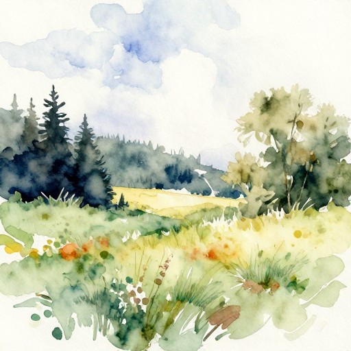 WATERCOLOR LANDSCAPE - Watercolor