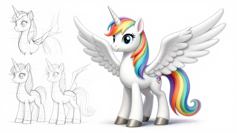 LUNA UNICORN - Sketch Design