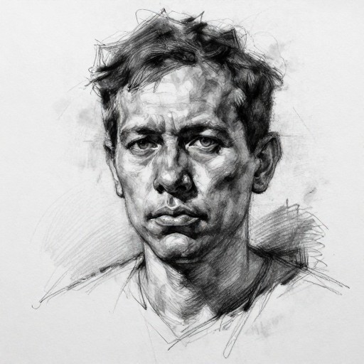 CHARCOAL FACE - Charcoal Sketch