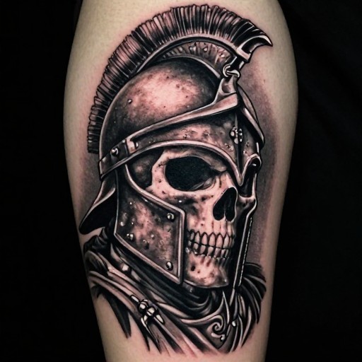 SKULL WARRIOR - Black & Grey