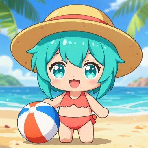 BEACH DAY - Anime Chibi