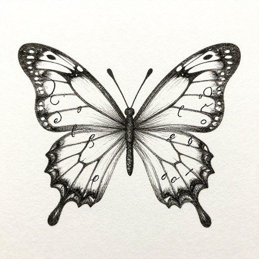 BUTTERFLY FREEDOM - Handwritten