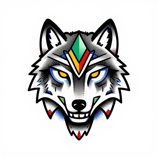 GEOMETRIC WOLF - Traditional