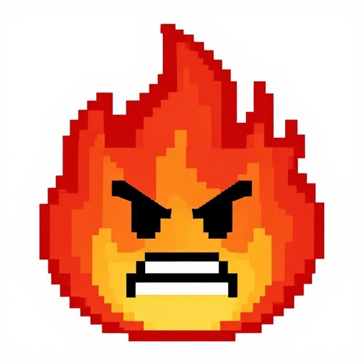 ANGRY FIRE - Pixel Art