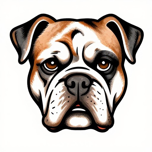 BULLDOG FACE - Traditional