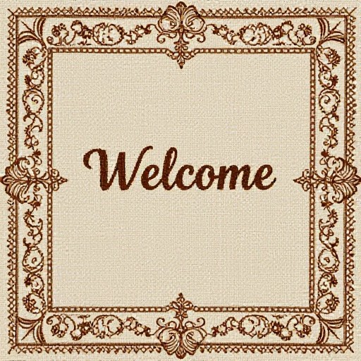 WELCOME SIGN - Vintage Sampler