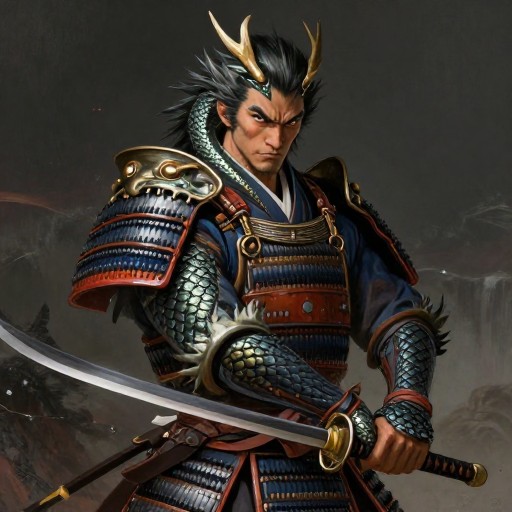 DRAGON SAMURAI - D&D Portrait
