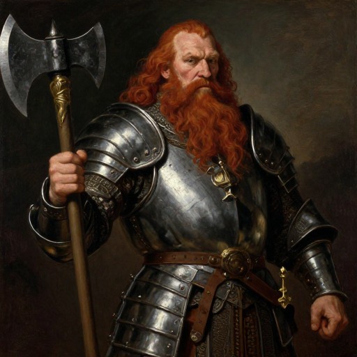 DWARVEN WARRIOR - Oil Painting