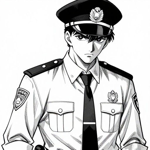 POLICE DETECTIVE - Manga Sketch