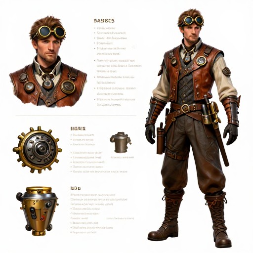 STEAMPUNK ADVENTURER - Tactical Sheet