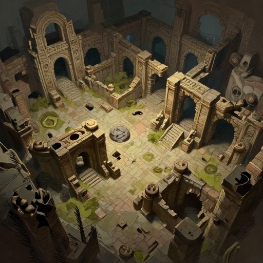 ANCIENT RUINS - Fantasy Painting