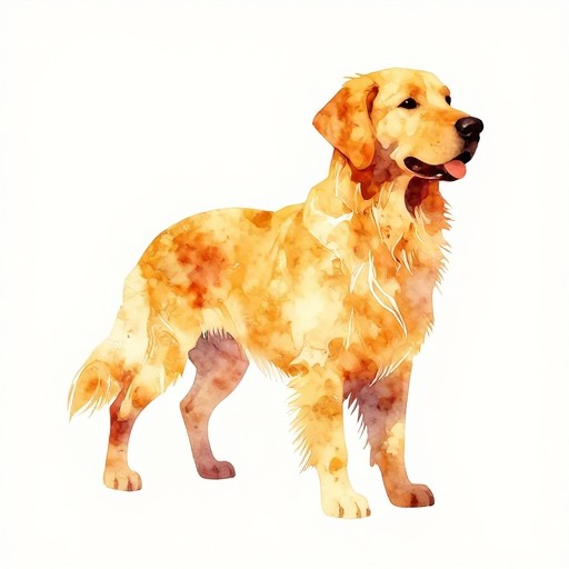 RETRIEVER SILHOUETTE - Watercolor