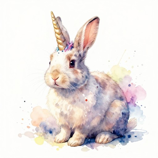 FANTASY RABBIT - Watercolor