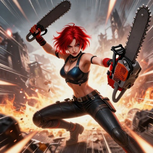 CHAINSAW HANA - Action Shot