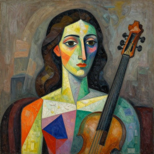 COLORFUL ABSTRACT - Braque Style