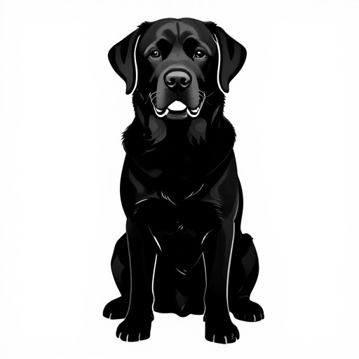 LABRADOR OUTLINE - Blackwork