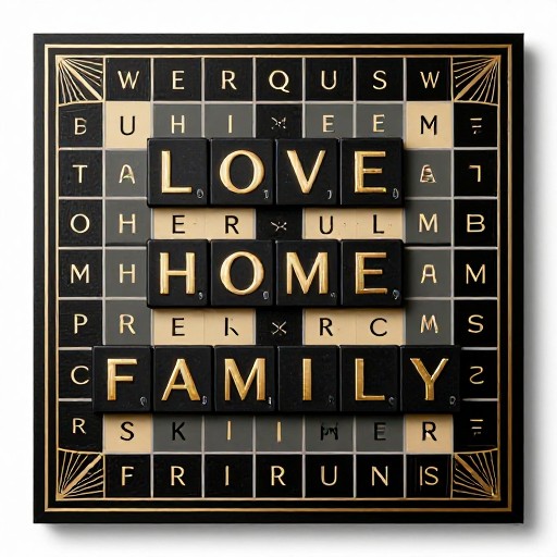 LOVE HOME - Gold & Black