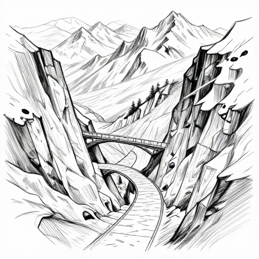 MOUNTAIN PASS - Sketch
