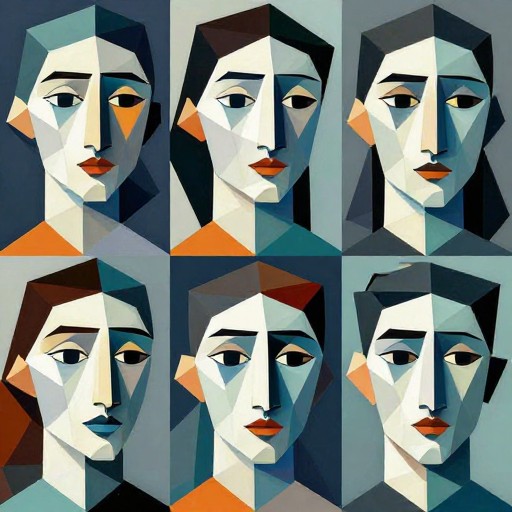 GEOMETRIC FACE - Neo-Cubist