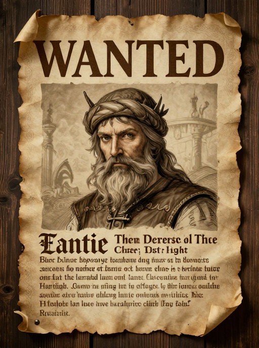 WANTED POSTER - Fantasy Scroll