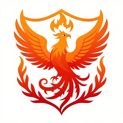 PHOENIX RISING - Heraldic Shield