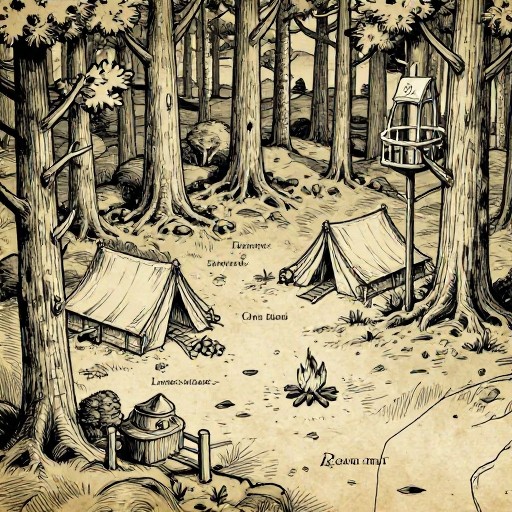 FOREST CAMP - Hand-Drawn