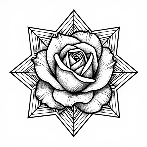 FINE LINE ROSE - Geometric